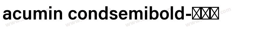 acumin condsemibold字体转换